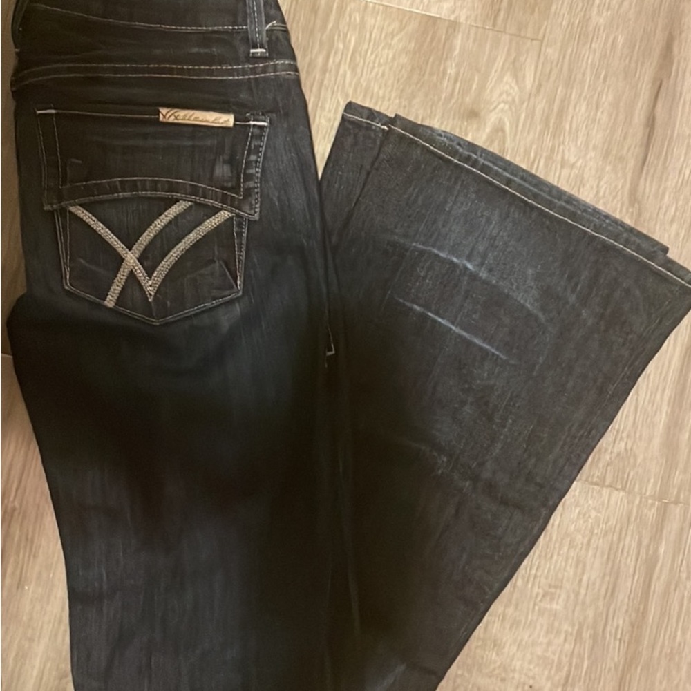 LADIES JEANS by Wm Rast:27”FRONT RISE 8”BACK RISE,12”INSEAM 33”,WAIST 13 1/8” - Picture 2 of 9